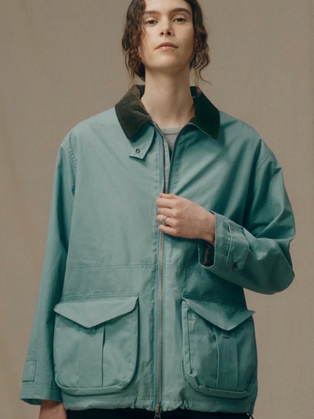 Filson Women’s Cover Cloth Raincoat- Balsam Green